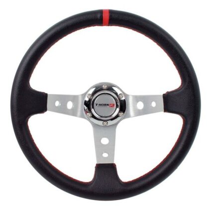 Steering Wheel Pvc 350mm Black/Red