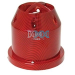 Air Filter With Shield Solid Red Carbon Fibre Look
