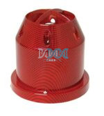 Air Filter With Shield Solid Red Carbon Fibre Look
