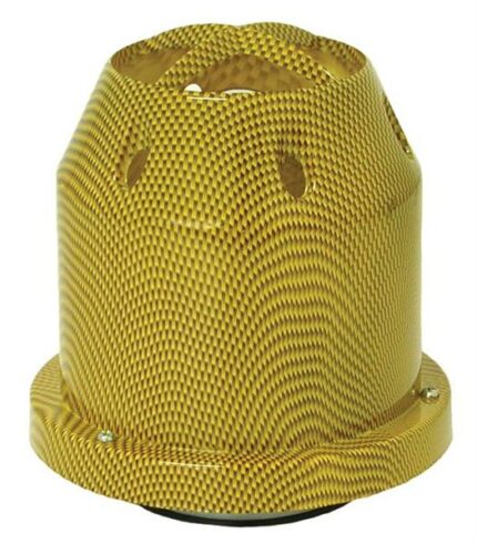 Air Filter With Shield Solid Carbon/Yellow