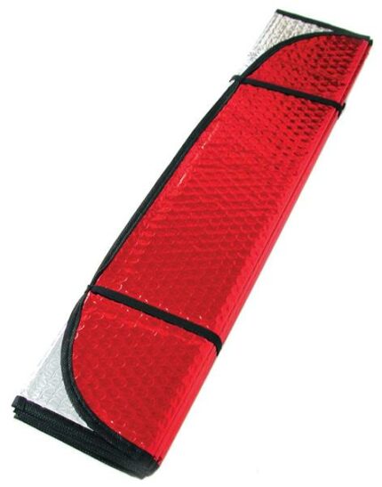 1 Piece 1.3Mx60cm Red/Silver Car Shades For Front Glass