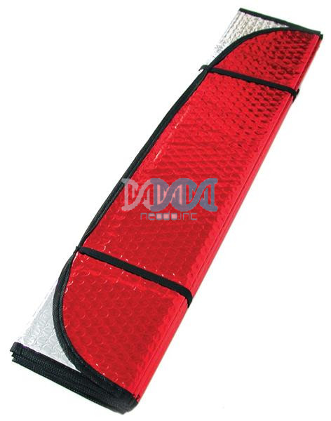 1 Piece 1.3Mx60cm Red/Silver Car Shades For Front Glass