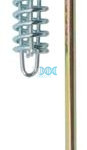 Tent Peg Spring Hook Type 8mm X 460mm - Zinc Coater With Spring Weight 245.5g