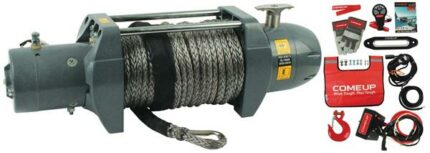 DISCONTINUED - 9500Lb 12V Come-Up Winch With Syth.Rope