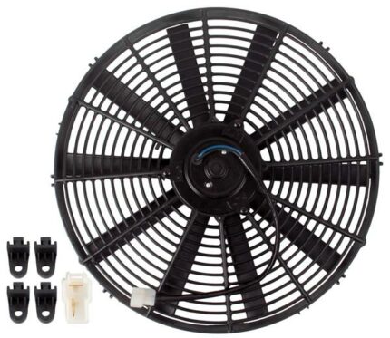 16 Inch (406mm) Universal 12V Radiator Fan 2 Pins With Plug 130W