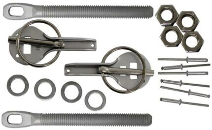 Bonnet Pin Kit Silver