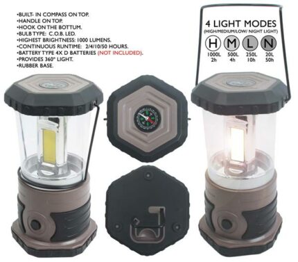 DISCONTINUED - Hoteche Camping Lantern 3 Cob Led Light
