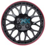 15 Inch Wheel Cover Ice Black/Red Rim