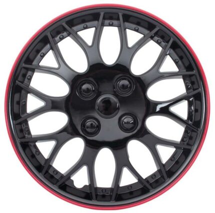 14 Inch Wheel Cover Ice Black/Red Rim