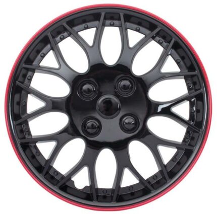 DISCONTINUED - 13 Inch Wheel Cover Ice Black/Red Rim