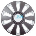 DISCONTINUED - 15 Inch Wheel Cover Matt Black/Silver