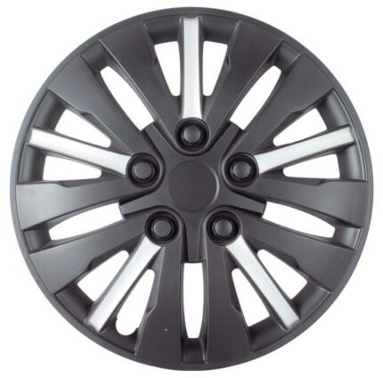 DISCONTINUED - 15 Inch Wheel Cover Matt Black/Silver