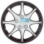 DISCONTINUED - 14 Inch Wheel Cover Matt Black/Silver