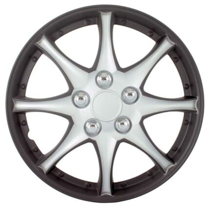 DISCONTINUED - 14 Inch Wheel Cover Matt Black/Silver