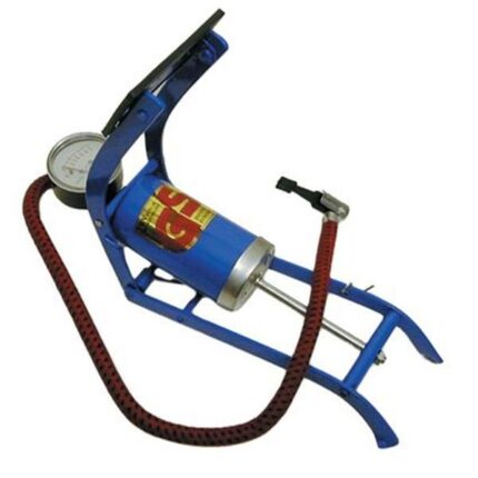 Single Barrel Foot Pump With Gauge