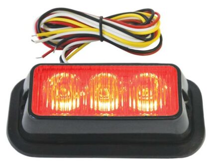 Led Warning Lamps 1W 12V Red 3Leds