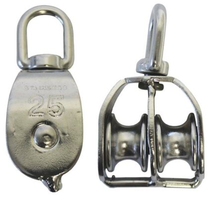 Double Swivel Pulley 25mm Stainless Steel 304