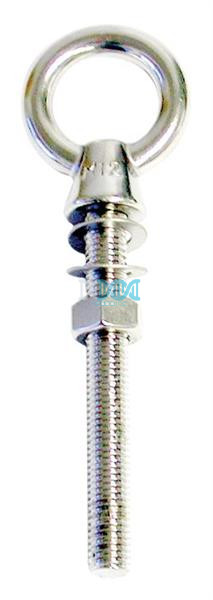 Eye Bolt Long With 2 Washers & Nut 316 Stainless Steel
