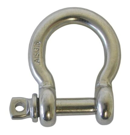 Euro Bow Shackle 6mm 316 Stainless Steel