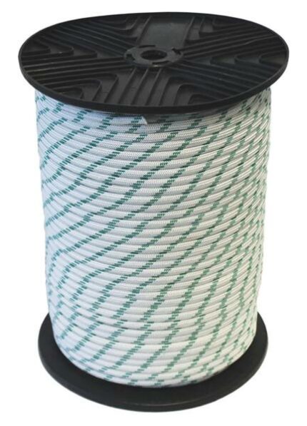 Polyester Braided Rope 8mmx200M White/Green