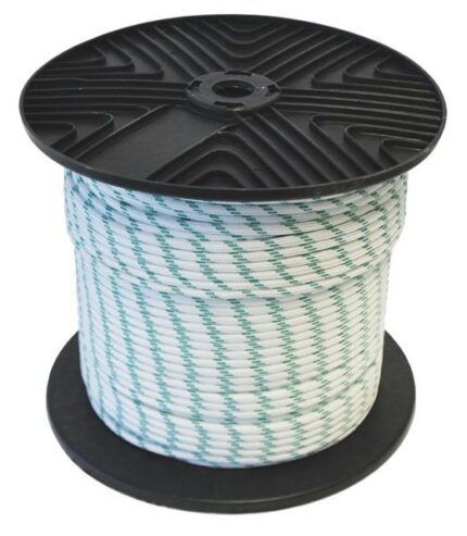 Polyester Braided Rope 6mmx200M White/Green
