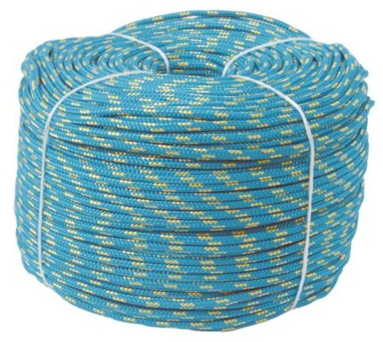 Polyester Braided Rope 4mmx160M Bl/Yl