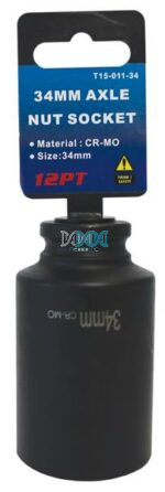 Heavy Duty Axle Socket 1/2 Inch Drive 34mm 12 Point