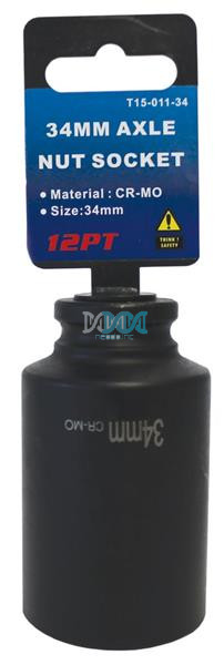 Heavy Duty Axle Socket 1/2 Inch Drive 34mm 12 Point