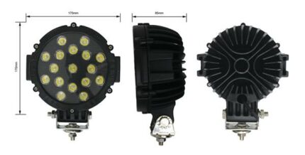 Spot Lamp Led 51W(17X3W) 10-30V 3100 Lumens