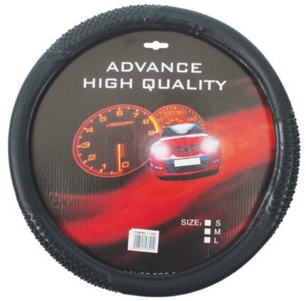 Black Vinyl Steering Wheel Cover