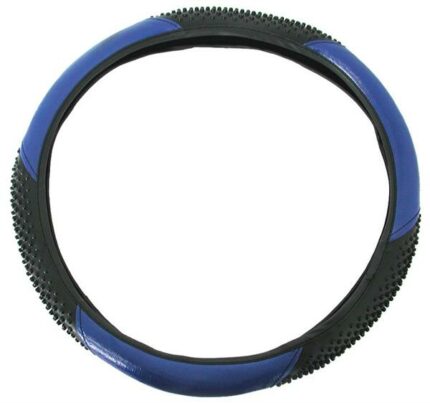 Blue Vinyl Steering Wheel Cover