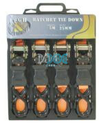 Ratchet Tie Down 4 Piece 5Mx25mm 1500