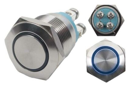 Switch Push- On Blue With Proof Metal Ip66
