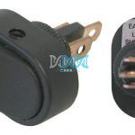 Rocker Switch Oval Green Led