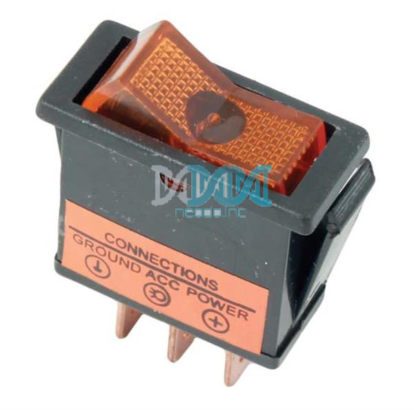 NEO-06645 Rocker Switch Amber Illuminated