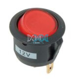 Rocker Switch Round Red 12V