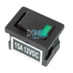 Rocker Switch Mini Green Led 12V