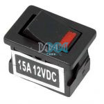 Rocker Switch Mini Red Led 12V