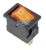 Rocker Switch Amber Mini On-Off 12V