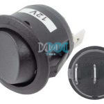 Rocker Switch Round Mini Black(Pin Type)