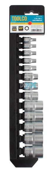 Socket Set 14 Piece E-Type Chrome Vanadium-R Toolco