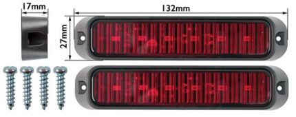 Led Marker Lamp 6Led Red 10-30V