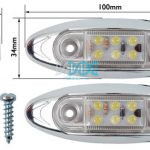 Led Marker Lamp Clear 6Led 10-30V