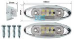 Led Marker Lamp Clear 6Led 10-30V