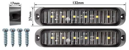 Led Marker Lamp 6Leds Clear 10-30V