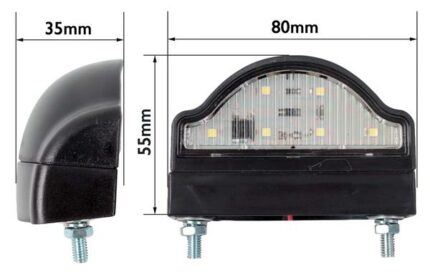 Number Plate Lamp Led 6 Piece 10-30V