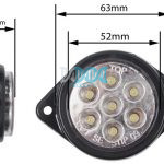 Led Marker Lamp Clear 4Leds 10-30V