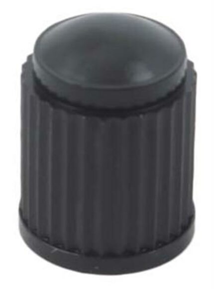 100 Black Valve Caps Plastic