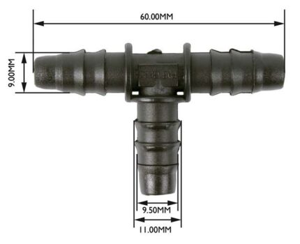 10mm Water T-Piece - 10 Pieces Per Pack.