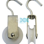 Single Pulley 40mm Galvanized Nylon Wheel